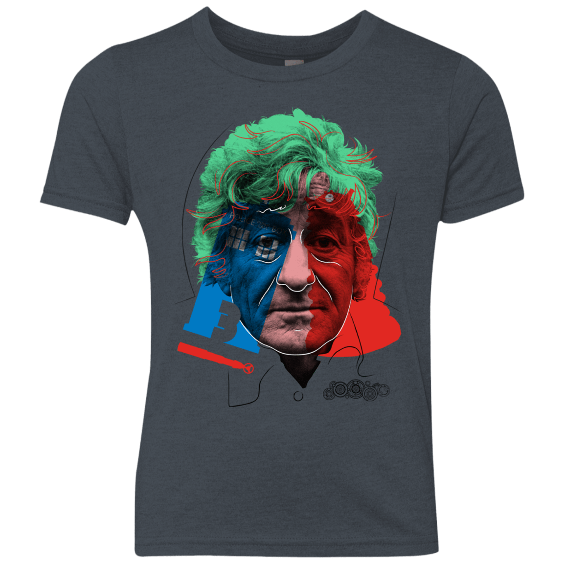 T-Shirts Vintage Navy / YXS Doctor Warwhol 3 Youth Triblend T-Shirt