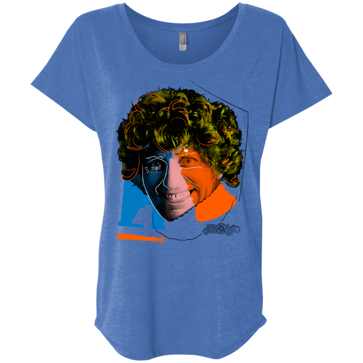 T-Shirts Vintage Royal / X-Small Doctor Warwhol 4 Triblend Dolman Sleeve