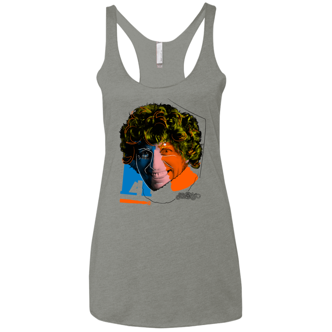 T-Shirts Venetian Grey / X-Small Doctor Warwhol 4 Women's Triblend Racerback Tank
