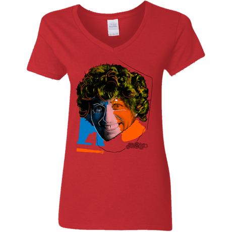 T-Shirts Red / S Doctor Warwhol 4 Women's V-Neck T-Shirt