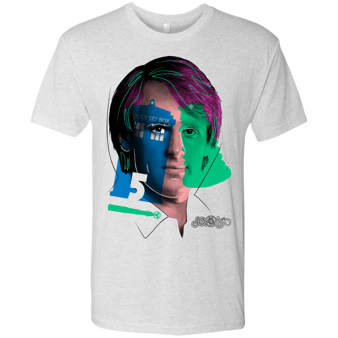 T-Shirts Heather White / S Doctor Warwhol 5 Men's Triblend T-Shirt
