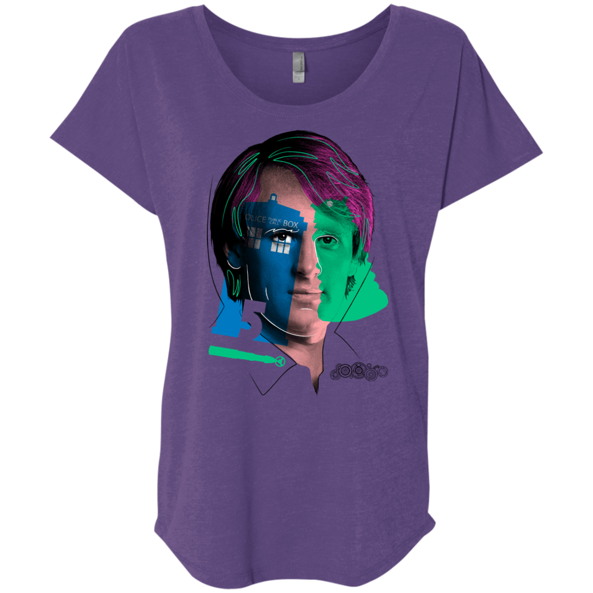 T-Shirts Purple Rush / X-Small Doctor Warwhol 5 Triblend Dolman Sleeve