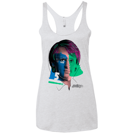 T-Shirts Heather White / X-Small Doctor Warwhol 5 Women's Triblend Racerback Tank