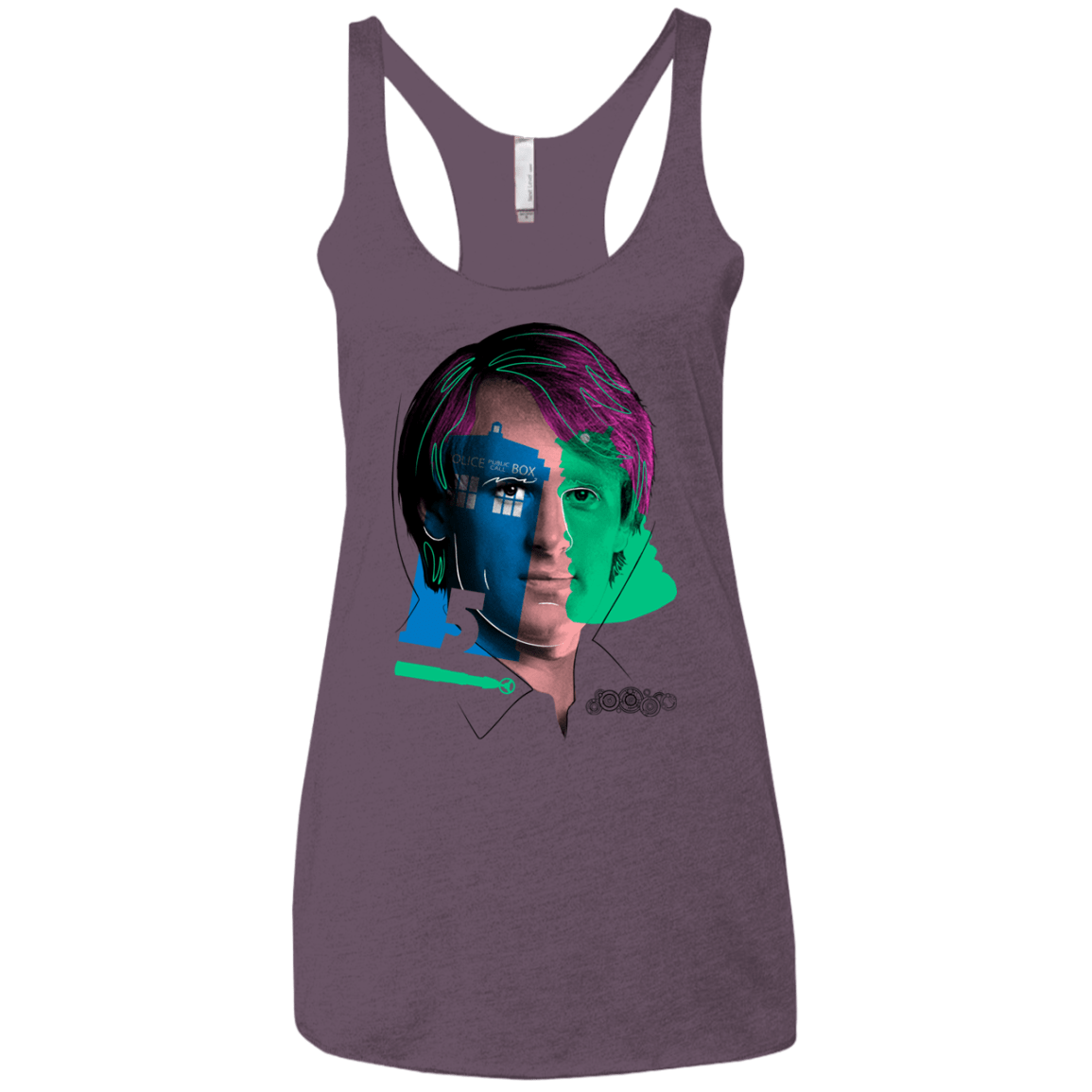 T-Shirts Vintage Purple / X-Small Doctor Warwhol 5 Women's Triblend Racerback Tank