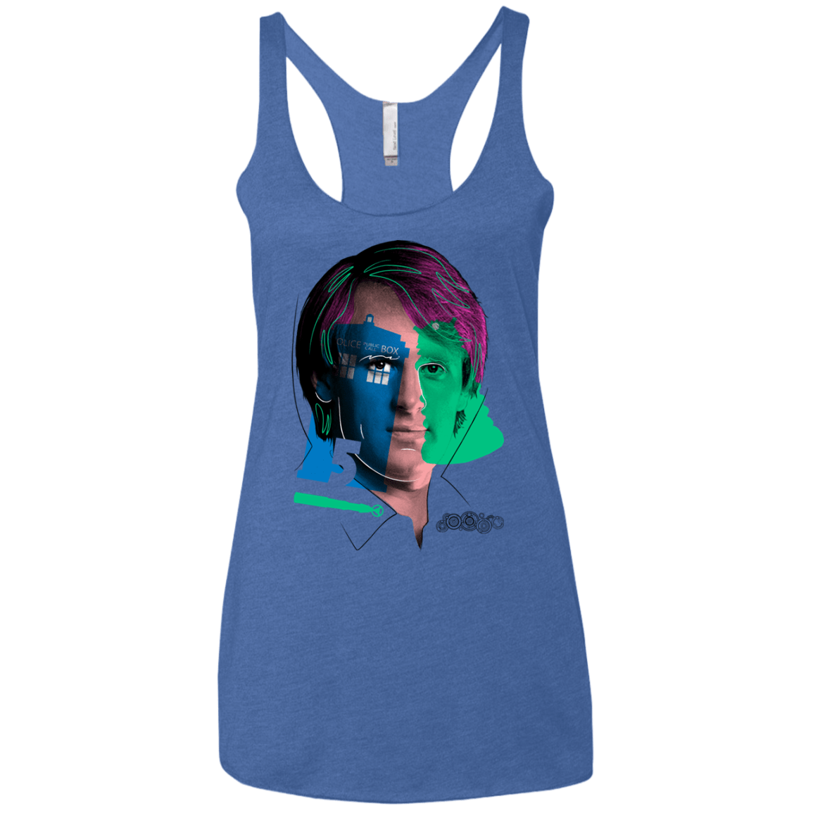 T-Shirts Vintage Royal / X-Small Doctor Warwhol 5 Women's Triblend Racerback Tank