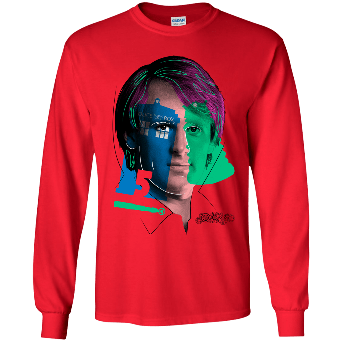T-Shirts Red / YS Doctor Warwhol 5 Youth Long Sleeve T-Shirt