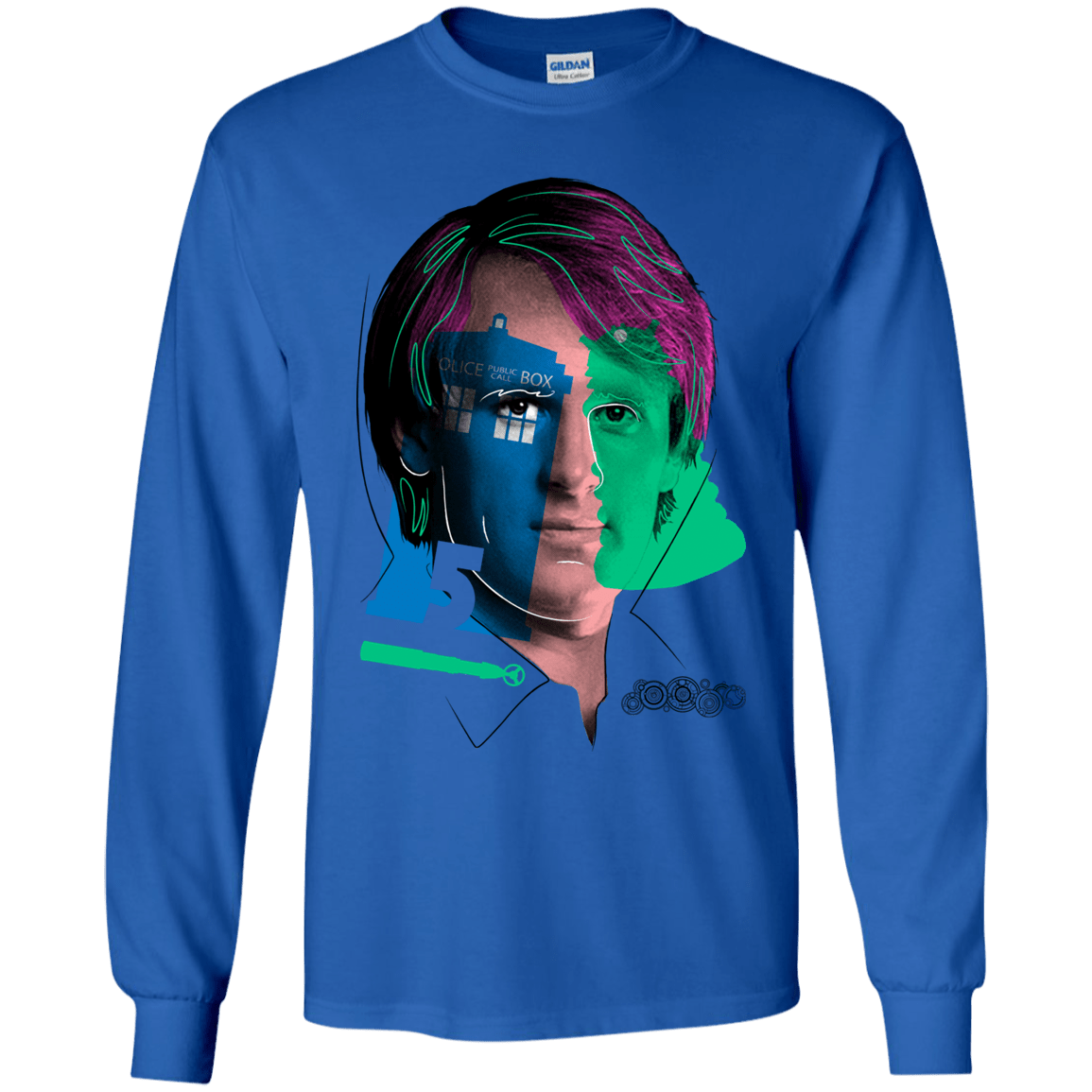 T-Shirts Royal / YS Doctor Warwhol 5 Youth Long Sleeve T-Shirt