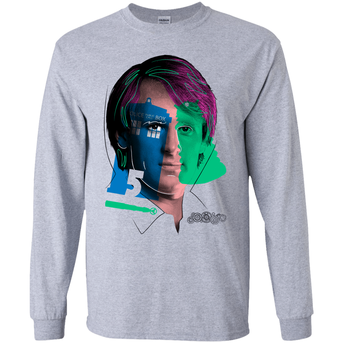 T-Shirts Sport Grey / YS Doctor Warwhol 5 Youth Long Sleeve T-Shirt