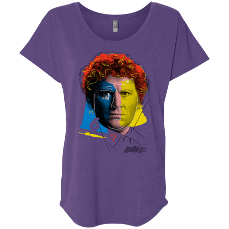 T-Shirts Purple Rush / X-Small Doctor Warwhol 6 Triblend Dolman Sleeve