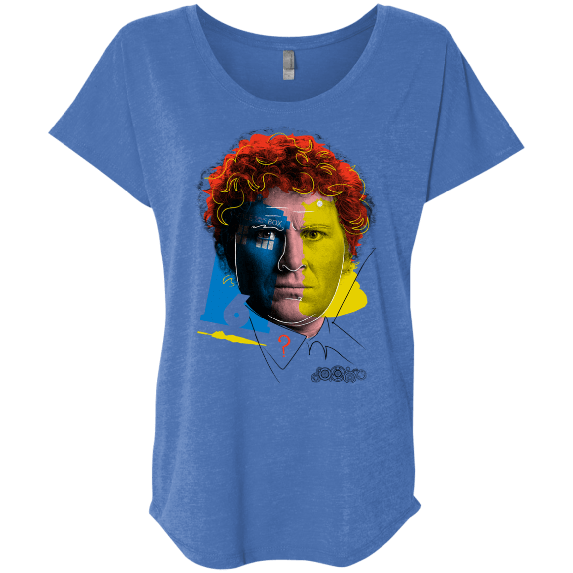 T-Shirts Vintage Royal / X-Small Doctor Warwhol 6 Triblend Dolman Sleeve