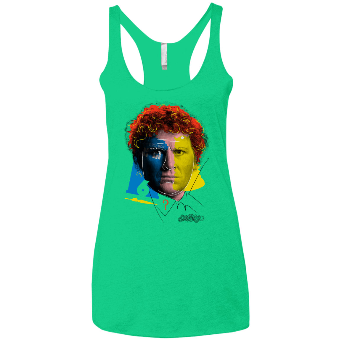 T-Shirts Envy / X-Small Doctor Warwhol 6 Women's Triblend Racerback Tank