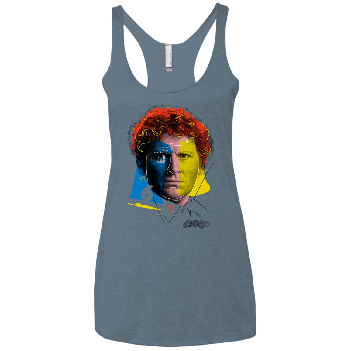 T-Shirts Indigo / X-Small Doctor Warwhol 6 Women's Triblend Racerback Tank