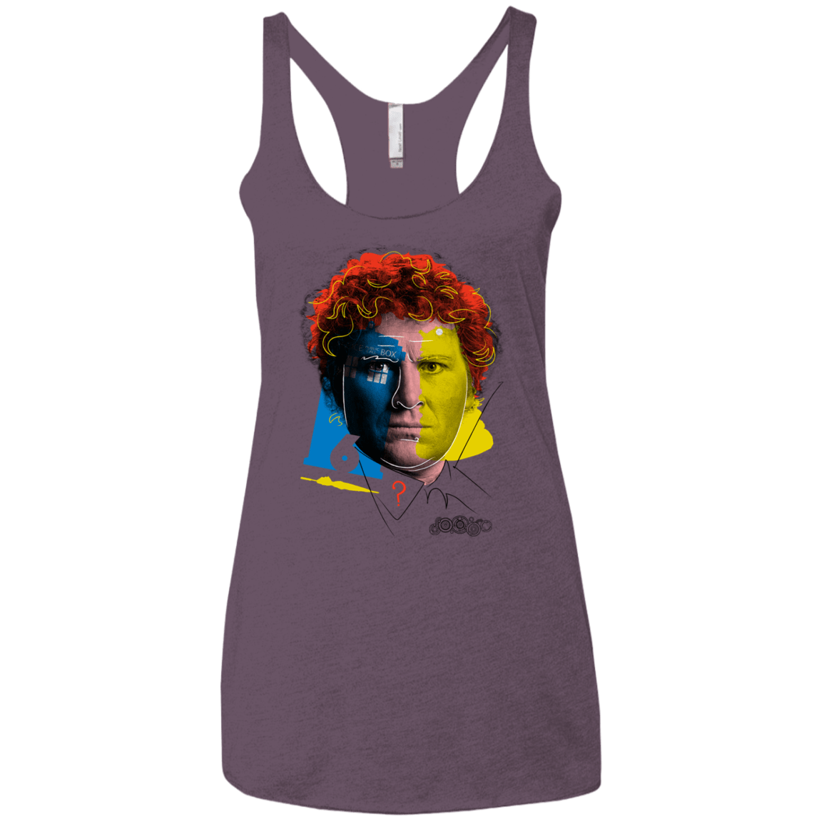 T-Shirts Vintage Purple / X-Small Doctor Warwhol 6 Women's Triblend Racerback Tank