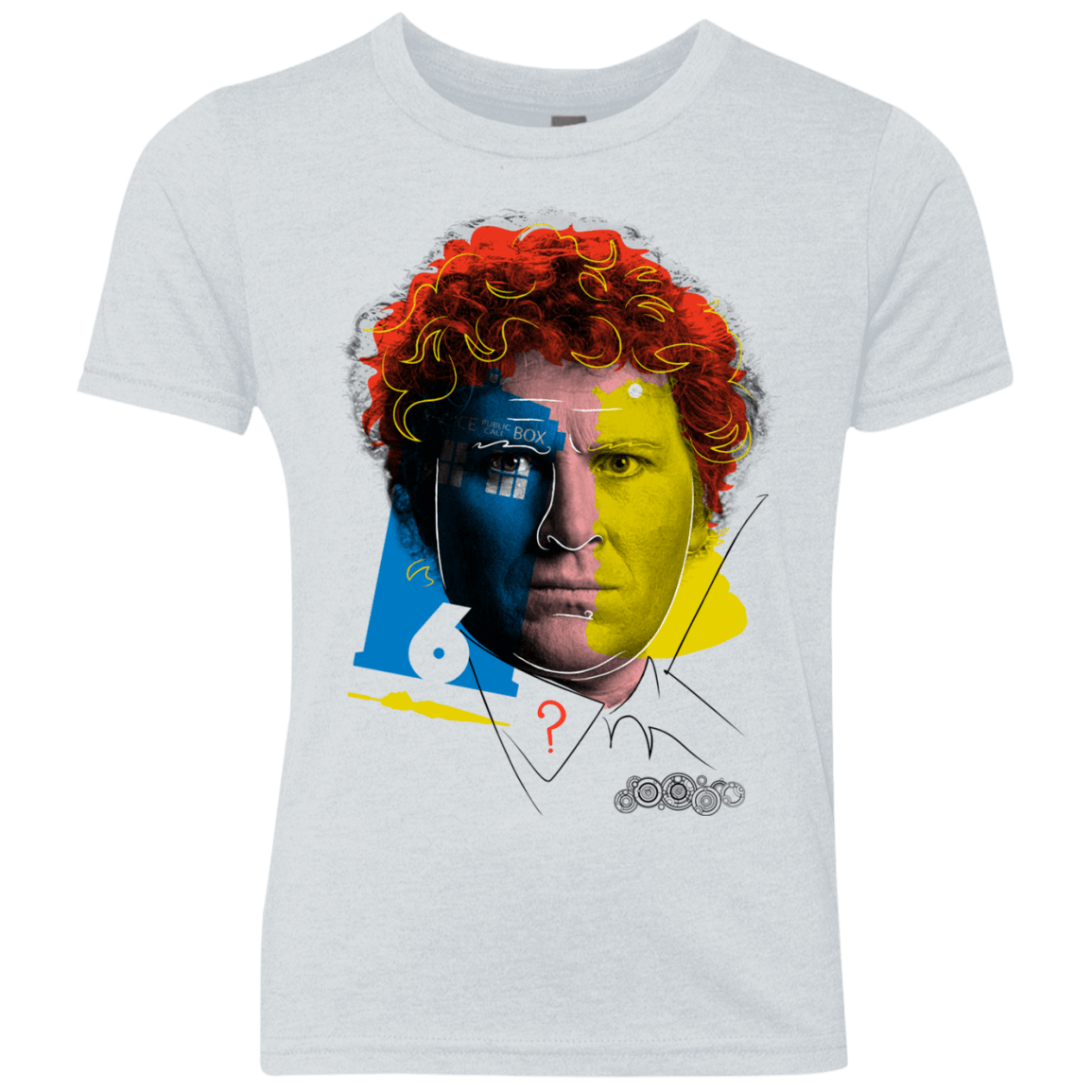 T-Shirts Heather White / YXS Doctor Warwhol 6 Youth Triblend T-Shirt