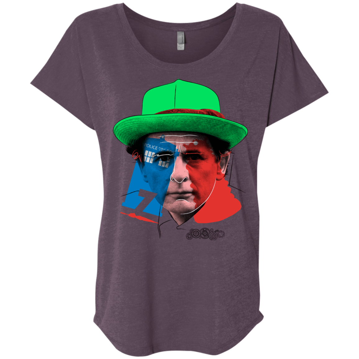 T-Shirts Vintage Purple / X-Small Doctor Warwhol 7 Triblend Dolman Sleeve