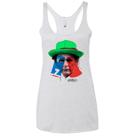 T-Shirts Heather White / X-Small Doctor Warwhol 7 Women's Triblend Racerback Tank