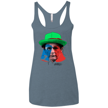 T-Shirts Indigo / X-Small Doctor Warwhol 7 Women's Triblend Racerback Tank