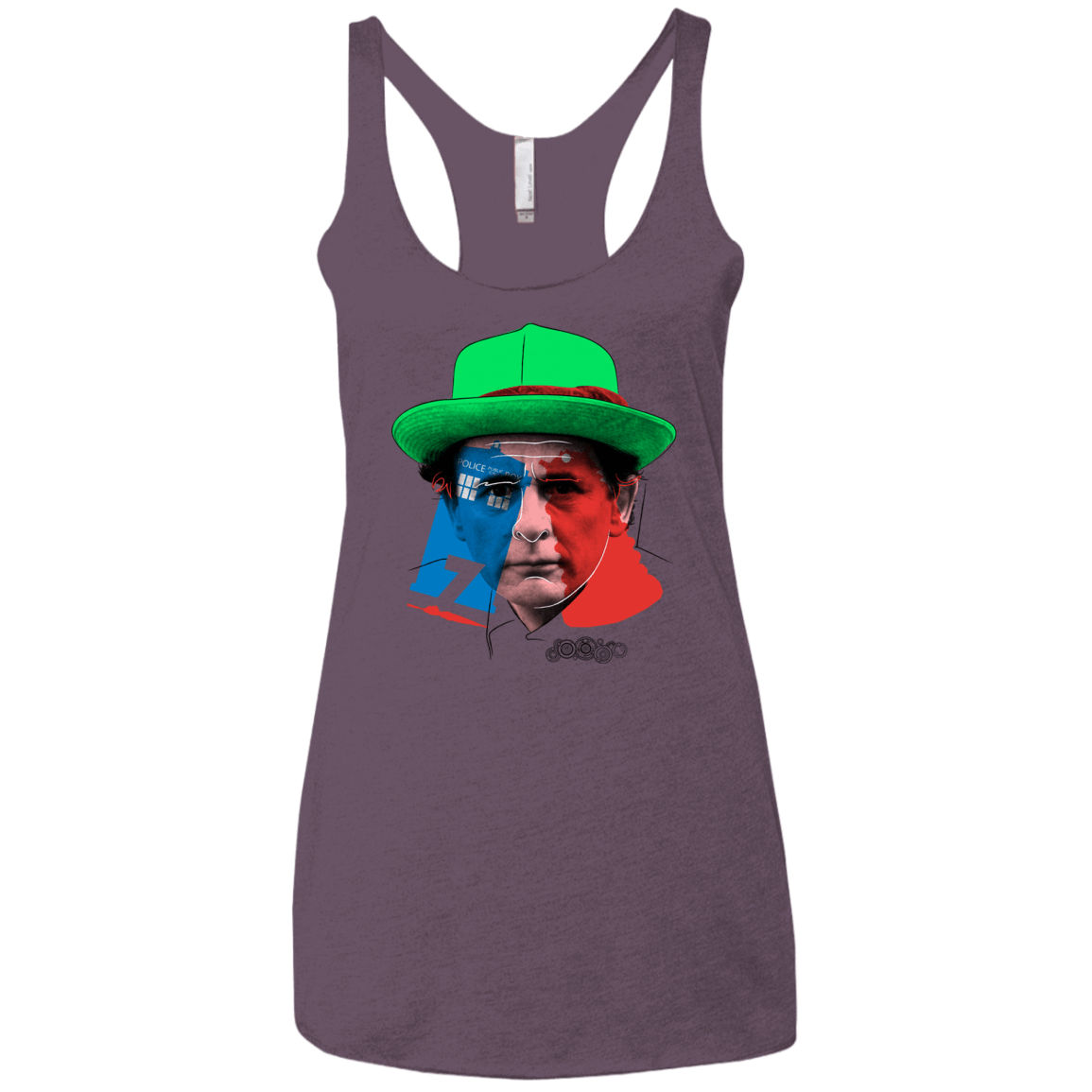 T-Shirts Vintage Purple / X-Small Doctor Warwhol 7 Women's Triblend Racerback Tank