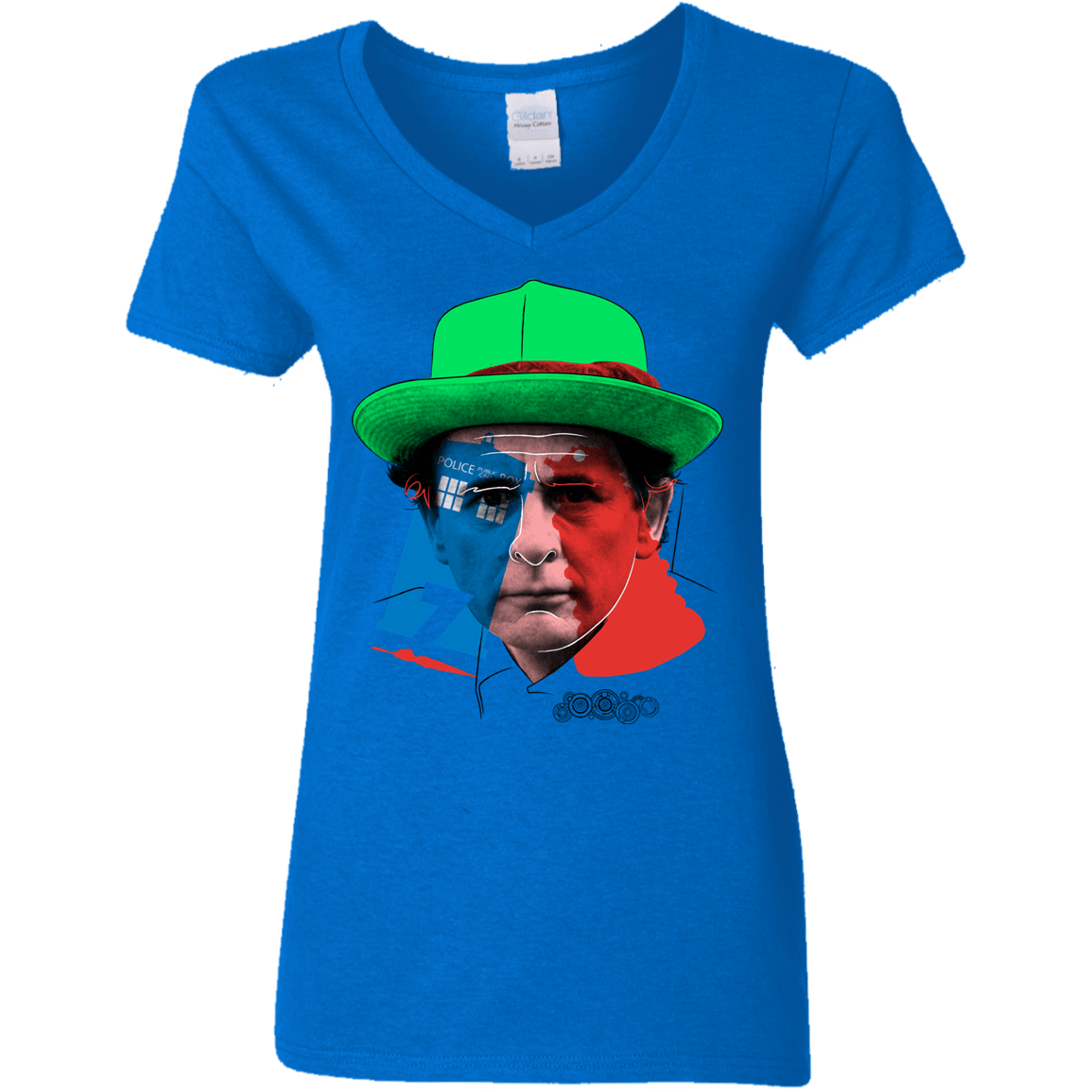 T-Shirts Royal / S Doctor Warwhol 7 Women's V-Neck T-Shirt