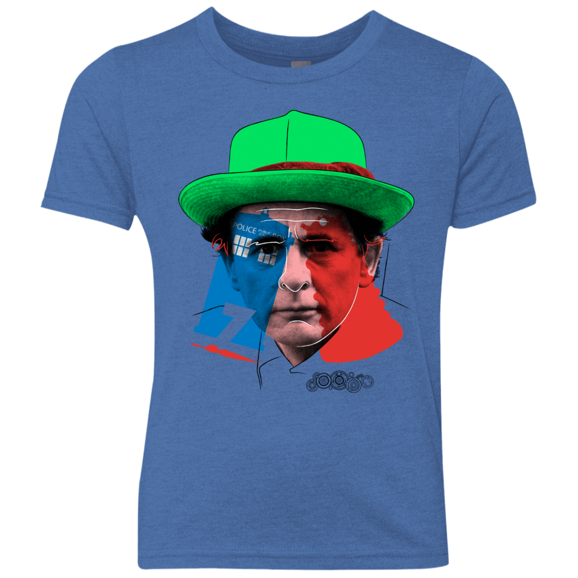 T-Shirts Vintage Royal / YXS Doctor Warwhol 7 Youth Triblend T-Shirt