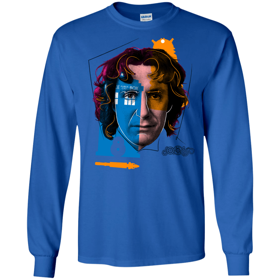 T-Shirts Royal / S Doctor Warwhol 8 Men's Long Sleeve T-Shirt