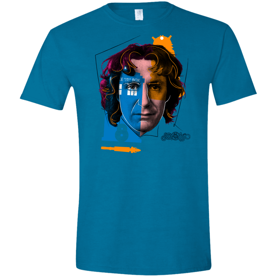 T-Shirts Antique Sapphire / S Doctor Warwhol 8 Men's Semi-Fitted Softstyle