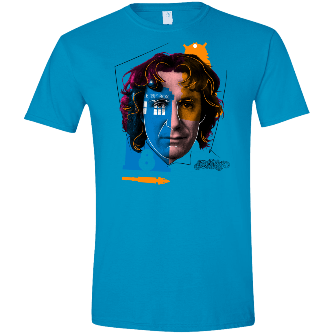 T-Shirts Sapphire / S Doctor Warwhol 8 Men's Semi-Fitted Softstyle