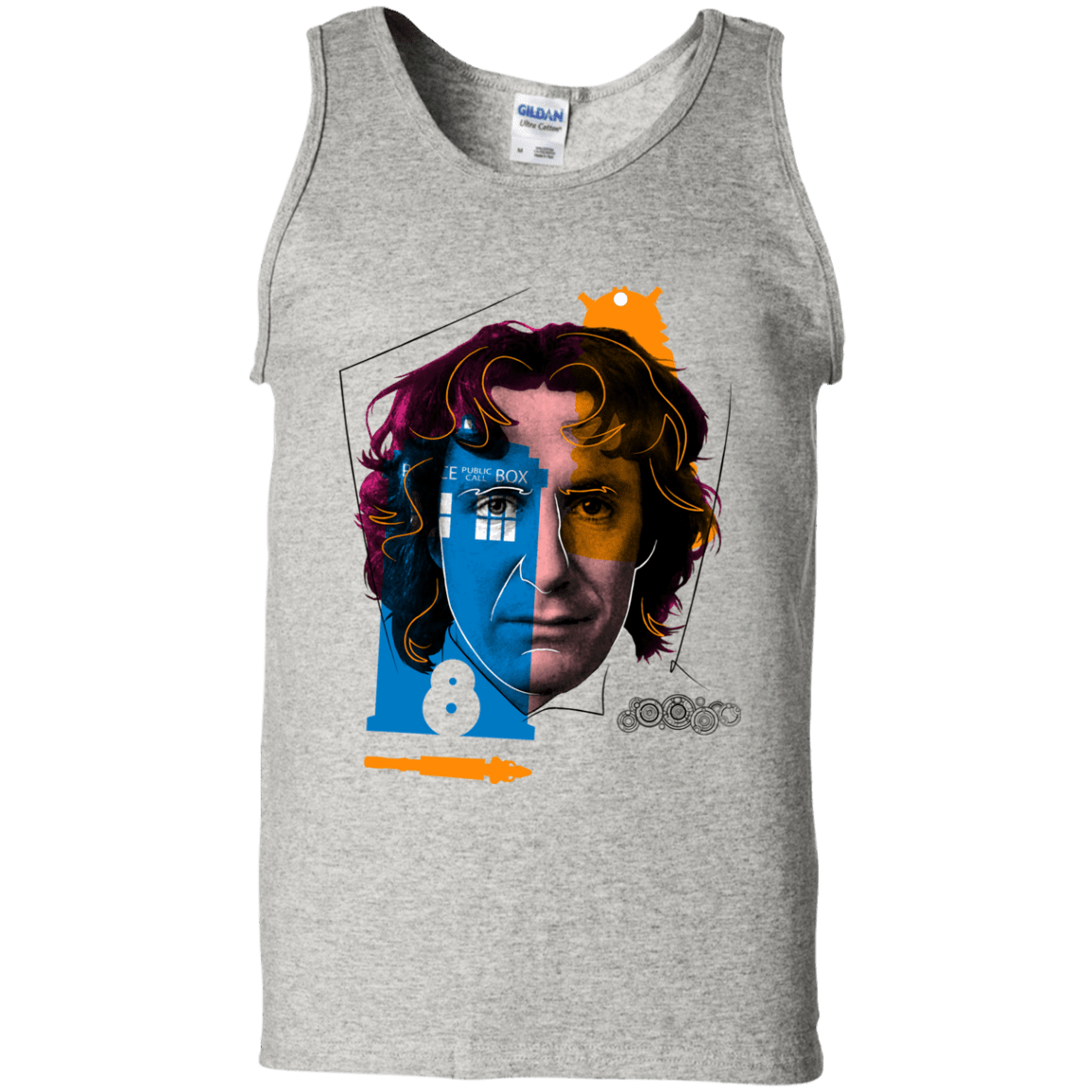 T-Shirts Ash / S Doctor Warwhol 8 Men's Tank Top