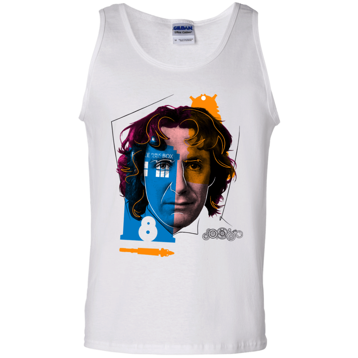 T-Shirts White / S Doctor Warwhol 8 Men's Tank Top