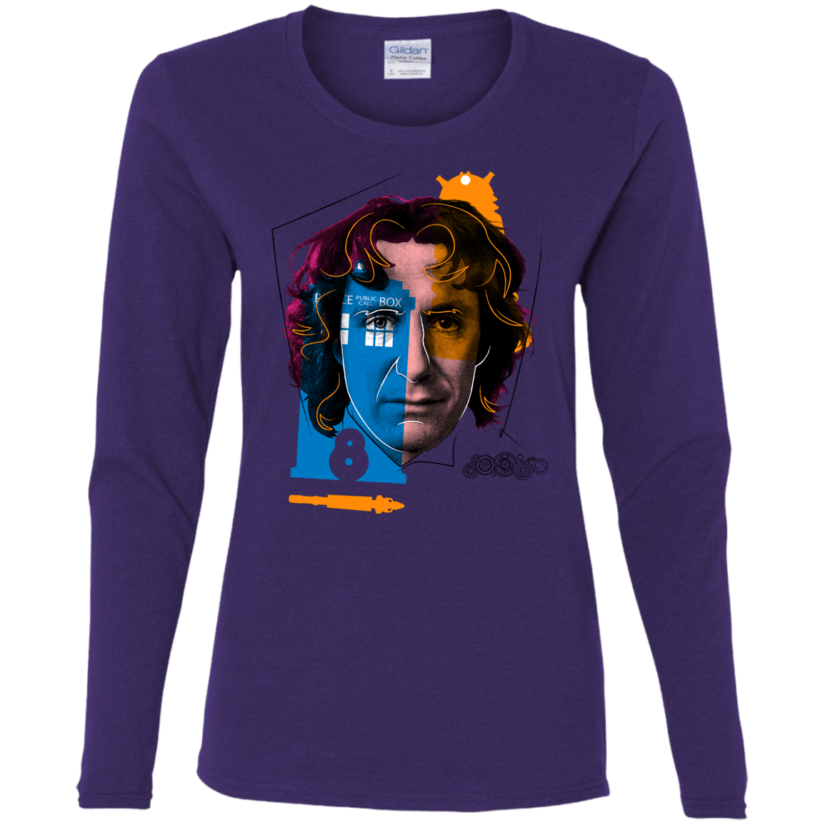 T-Shirts Purple / S Doctor Warwhol 8 Women's Long Sleeve T-Shirt