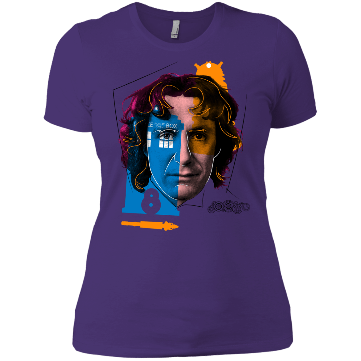 T-Shirts Purple Rush/ / X-Small Doctor Warwhol 8 Women's Premium T-Shirt