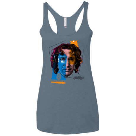T-Shirts Indigo / X-Small Doctor Warwhol 8 Women's Triblend Racerback Tank