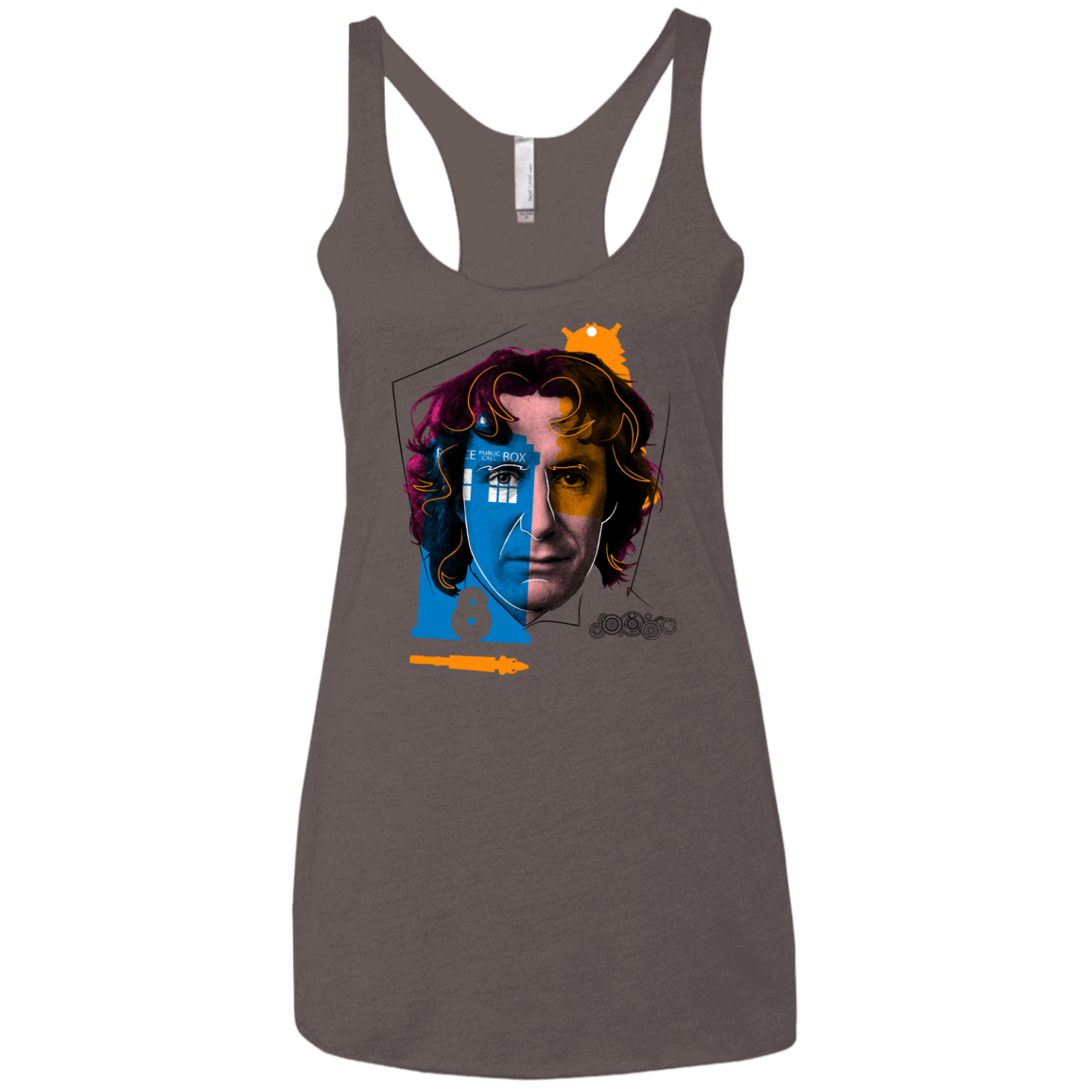 T-Shirts Macchiato / X-Small Doctor Warwhol 8 Women's Triblend Racerback Tank
