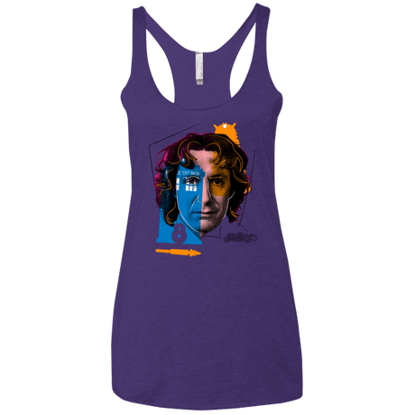 T-Shirts Purple Rush / X-Small Doctor Warwhol 8 Women's Triblend Racerback Tank