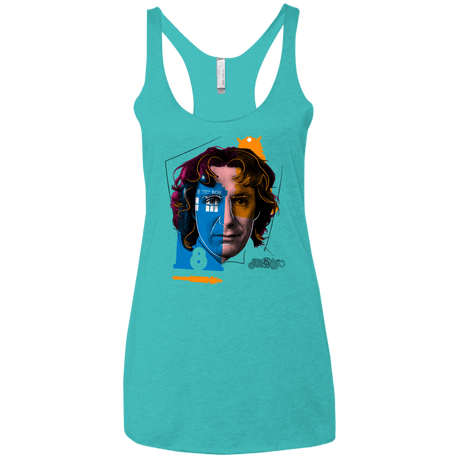 T-Shirts Tahiti Blue / X-Small Doctor Warwhol 8 Women's Triblend Racerback Tank