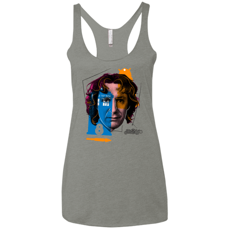 T-Shirts Venetian Grey / X-Small Doctor Warwhol 8 Women's Triblend Racerback Tank