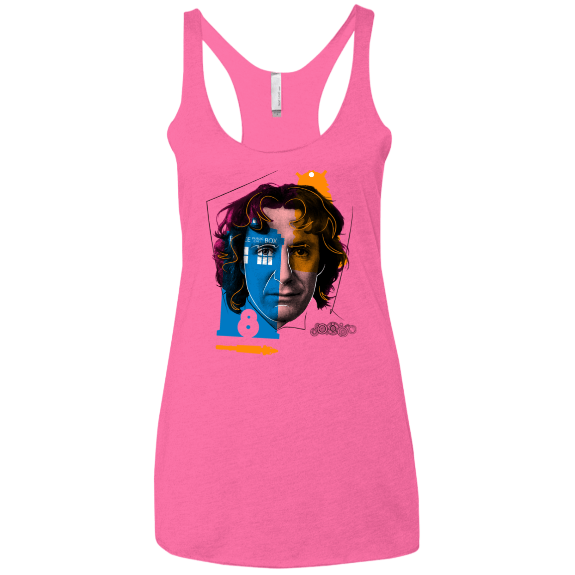 T-Shirts Vintage Pink / X-Small Doctor Warwhol 8 Women's Triblend Racerback Tank