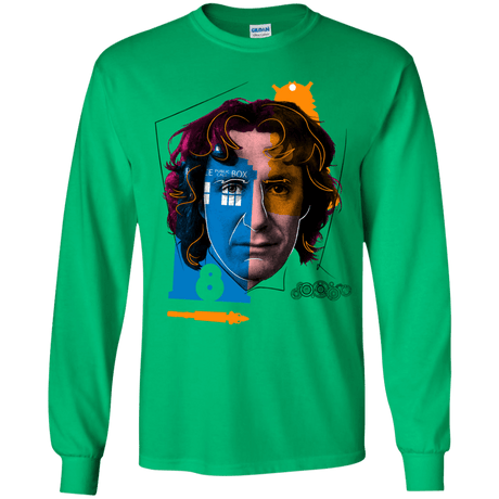 T-Shirts Irish Green / YS Doctor Warwhol 8 Youth Long Sleeve T-Shirt
