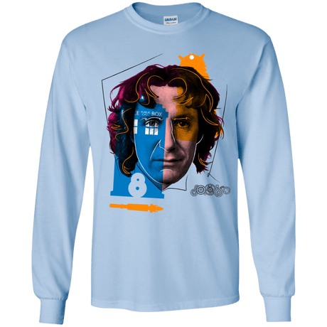 T-Shirts Light Blue / YS Doctor Warwhol 8 Youth Long Sleeve T-Shirt