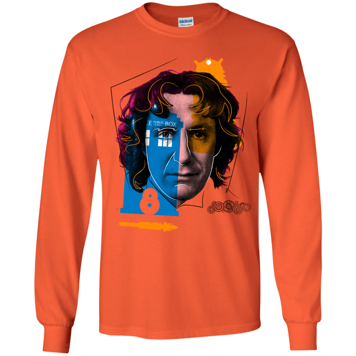 T-Shirts Orange / YS Doctor Warwhol 8 Youth Long Sleeve T-Shirt
