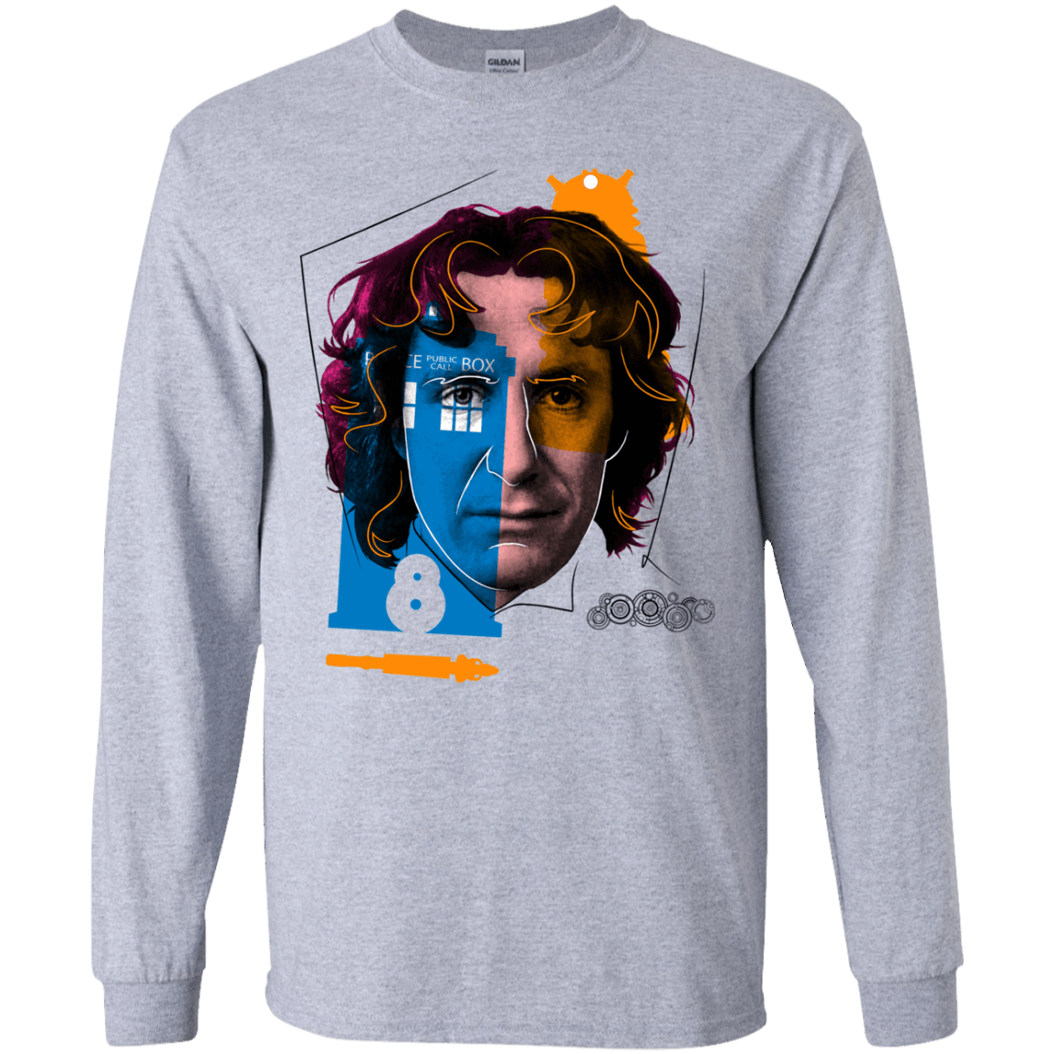 T-Shirts Sport Grey / YS Doctor Warwhol 8 Youth Long Sleeve T-Shirt