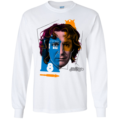 T-Shirts White / YS Doctor Warwhol 8 Youth Long Sleeve T-Shirt
