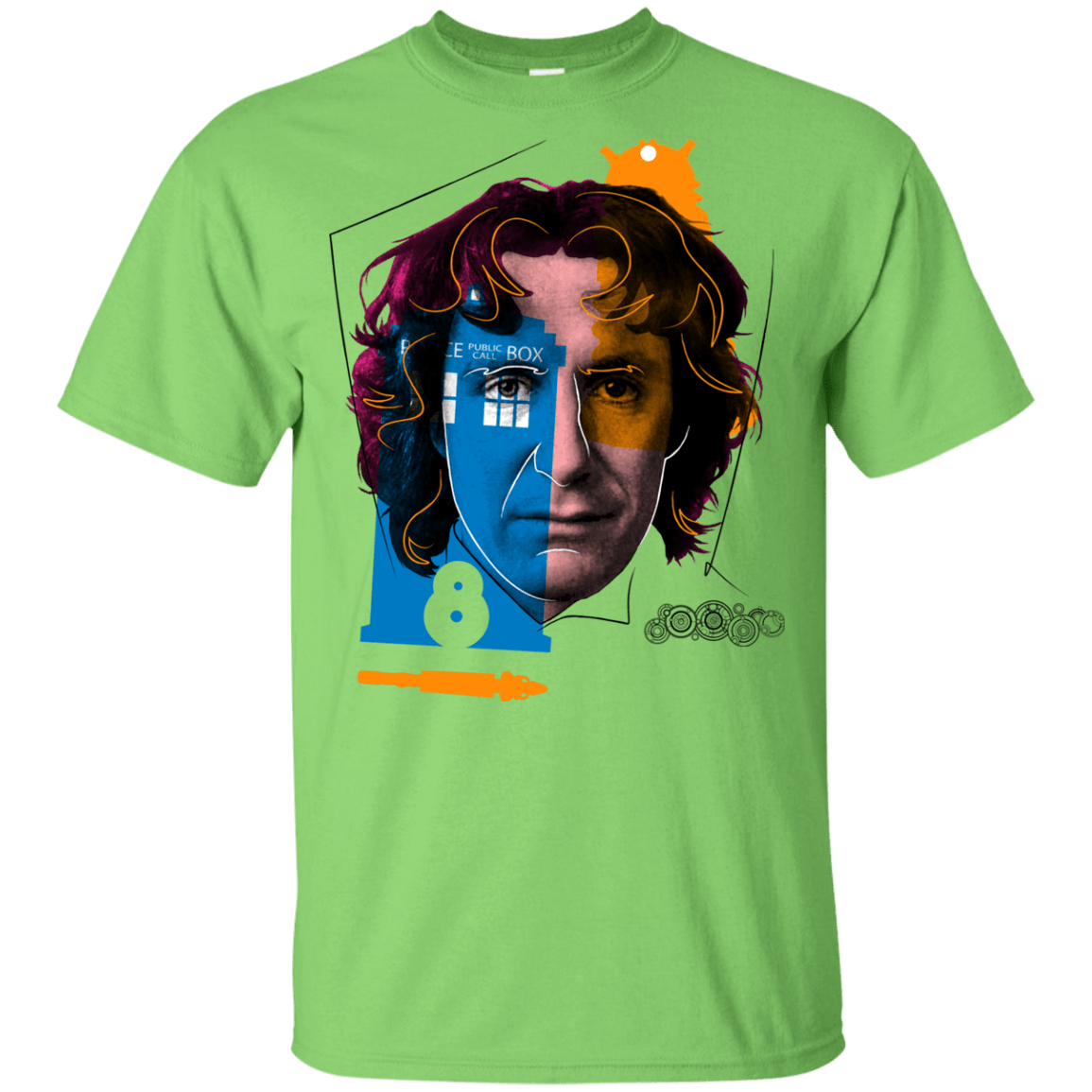 T-Shirts Lime / YXS Doctor Warwhol 8 Youth T-Shirt