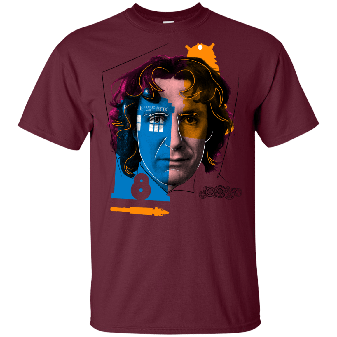 T-Shirts Maroon / YXS Doctor Warwhol 8 Youth T-Shirt