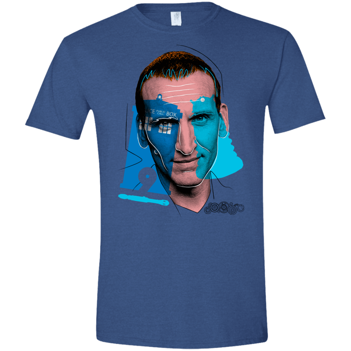 T-Shirts Heather Royal / X-Small Doctor Warwhol 9 Men's Semi-Fitted Softstyle