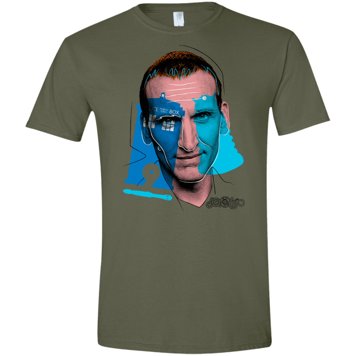 T-Shirts Military Green / S Doctor Warwhol 9 Men's Semi-Fitted Softstyle