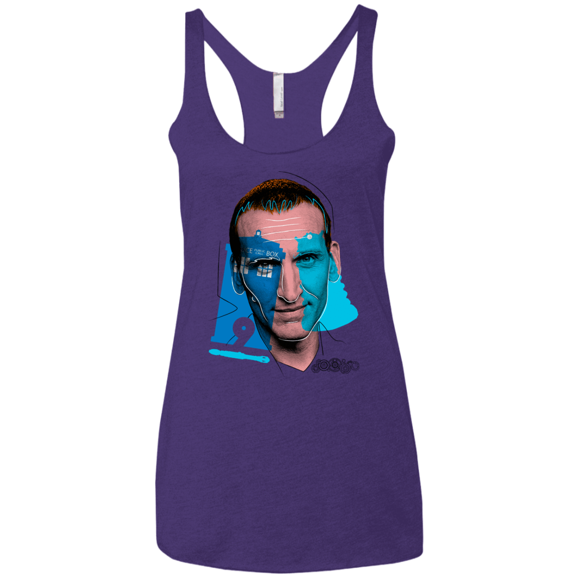 T-Shirts Purple Rush / X-Small Doctor Warwhol 9 Women's Triblend Racerback Tank
