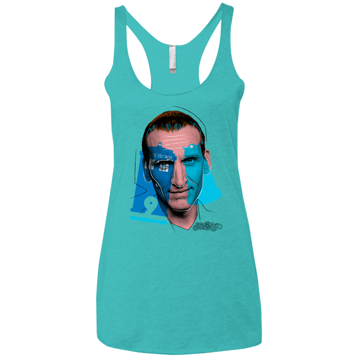 T-Shirts Tahiti Blue / X-Small Doctor Warwhol 9 Women's Triblend Racerback Tank
