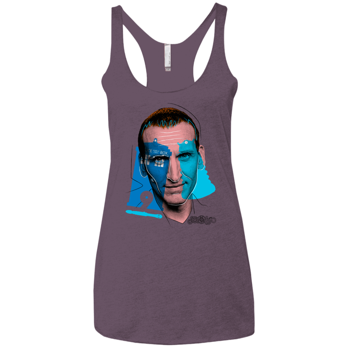 T-Shirts Vintage Purple / X-Small Doctor Warwhol 9 Women's Triblend Racerback Tank