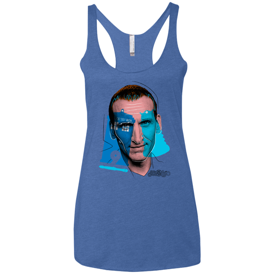 T-Shirts Vintage Royal / X-Small Doctor Warwhol 9 Women's Triblend Racerback Tank